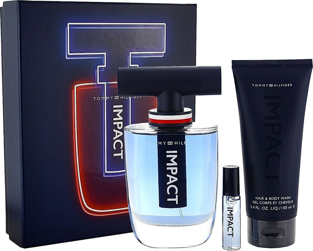 Tommy Hilfiger Impact EDT 100ml + EDT 4ml + Body Wash 100ml Produktbild 