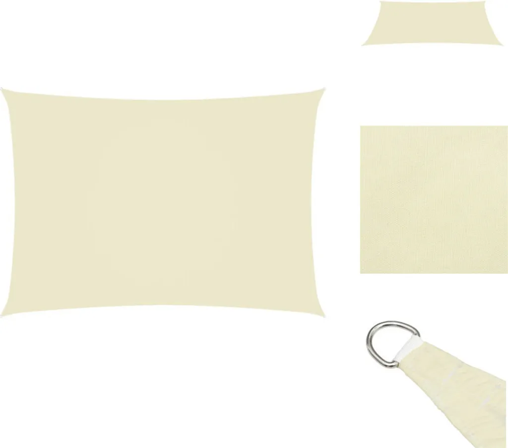 Vela Ombreggiante 2,5x4,5 m Crema vidaXL | Tenda Oxford Anti-UV