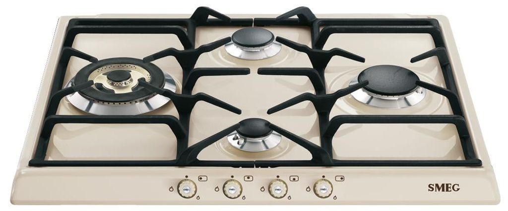 Smeg SR764PO, color crema, placa de cocina integrada, gas, Imagen del producto 