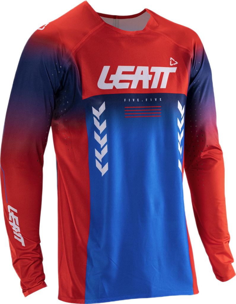Leatt Moto 5.5 UltraWeld V26 Motocross Jersey, rot/blau, XL