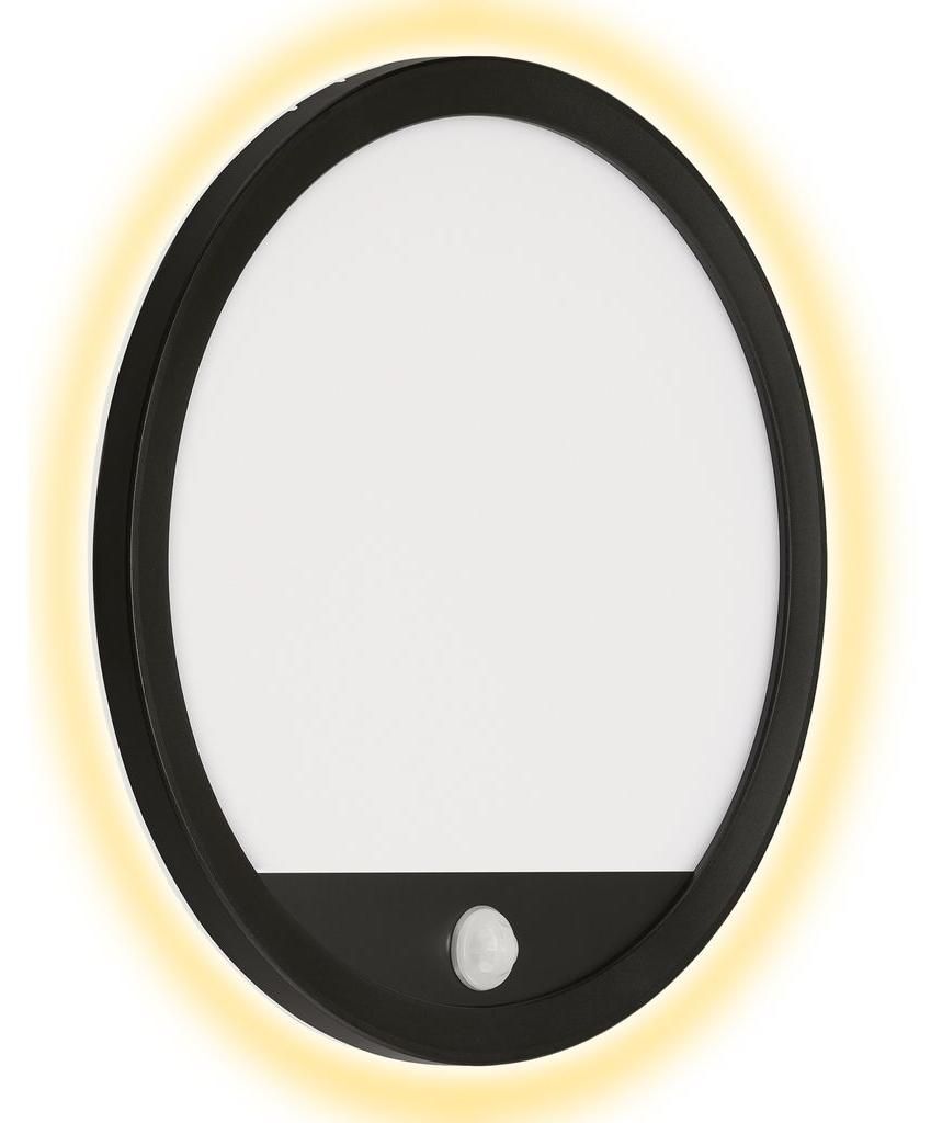 LED Außenleuchte Bewegungsmelder IP44 15W schwarz Produktbild 