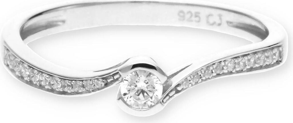 JuwelmaLux Ring 925 Sterling Silber mit Zirkonia JL10-07-1712 54