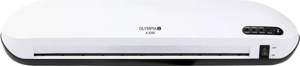 Plastifieuse à chaud A3 Olympia A 3250 Blanche pour Bureau et Scolaire