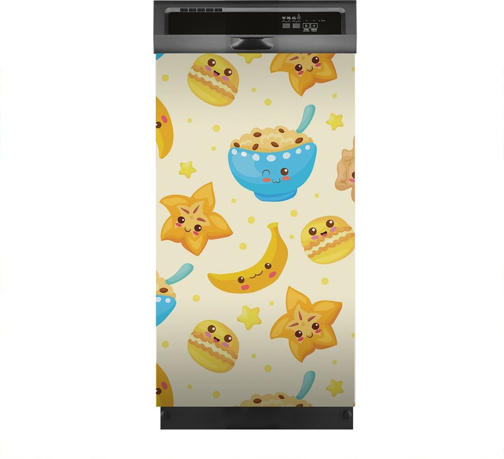 Aufkleber sticker 45x80 cm Dekorative folie Spülmaschine - FrühMüsli Banane