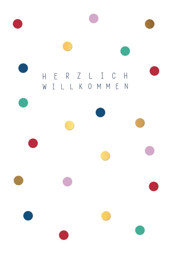 Herzlich Willkommen Begrüßungskarte Grußkarte mit Umschlag Produktbild 