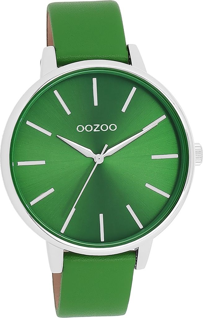 Oozoo Leder Damen Uhr Analog Quarzuhr Armband grün Timepieces D2UOC11297