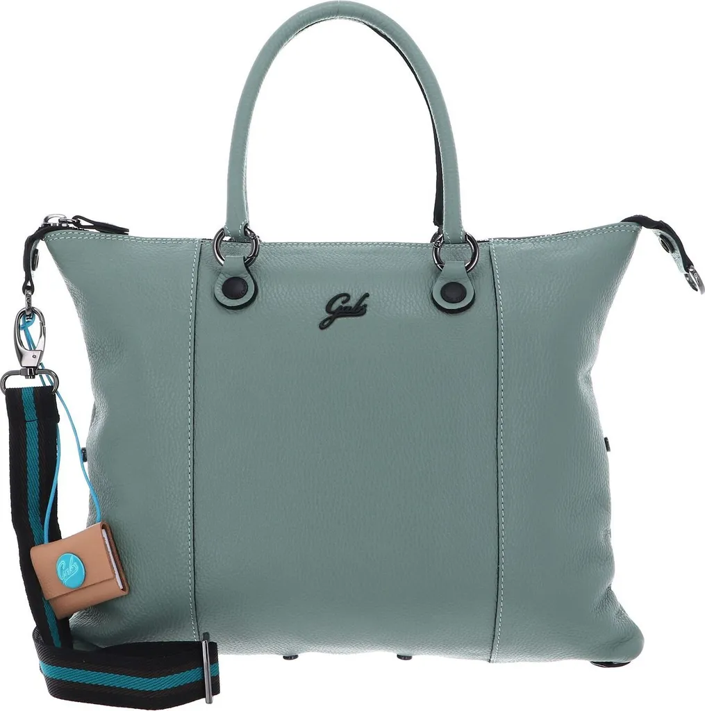 Grand Sac Cabas Transformable en Cuir Gabs G3 Plus Noir et Menthe Tea