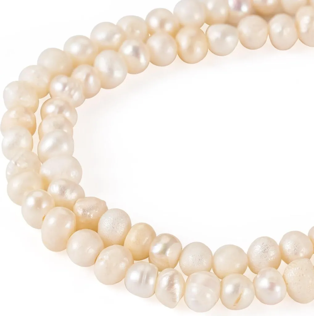 Perles de culture d'eau douce naturelles pour création de colliers de mariée