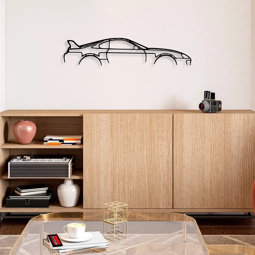 Accessoire Mural Toyota Supra pour Bureau et Salon - Déco Métal 70cm - 3