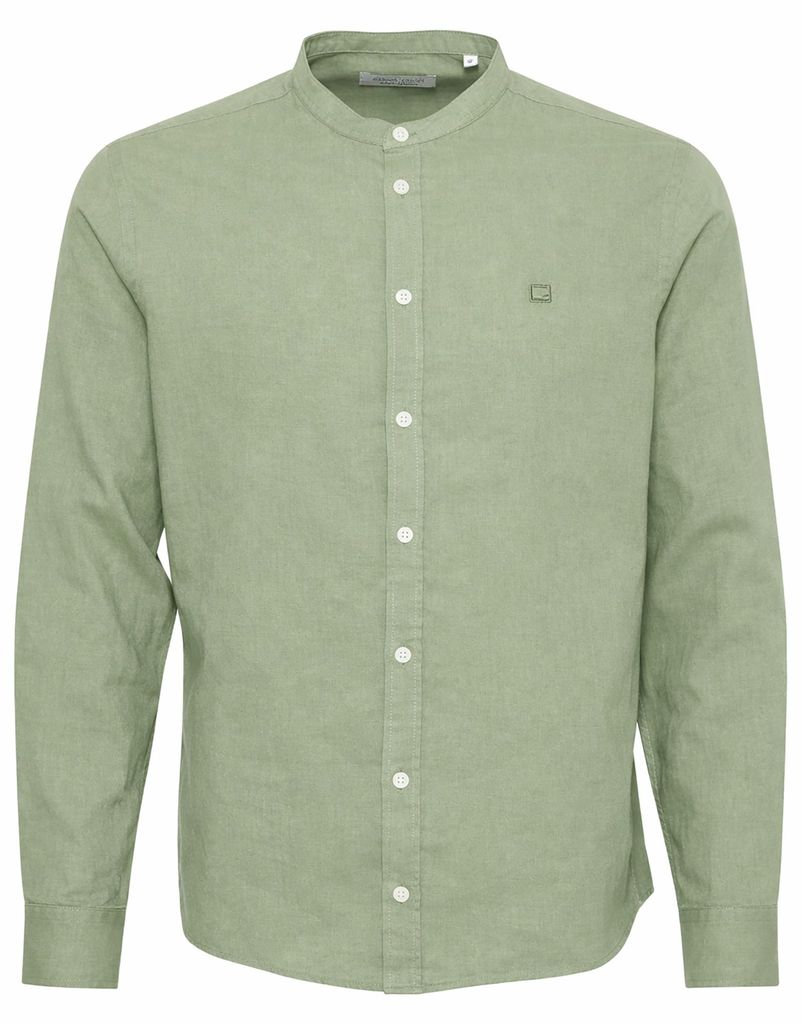 CASUAL FRIDAY Langarmhemd Stehkragen Knopfleiste Unifarben Regular Fit Größe: M