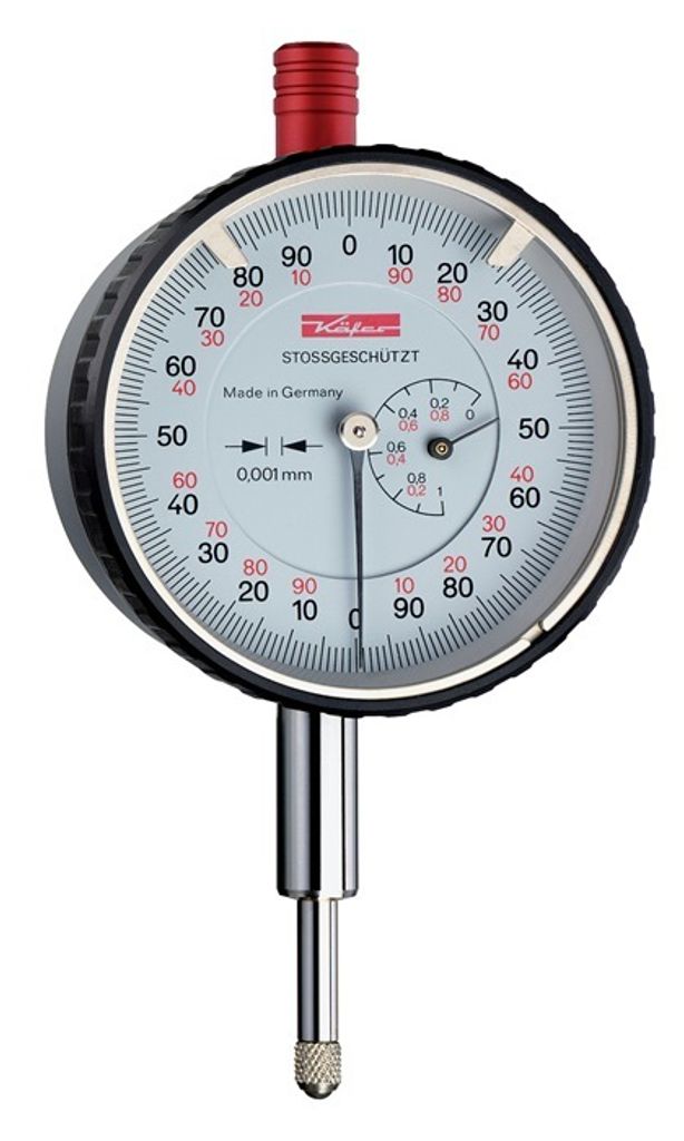 Messuhr FM1000/5 S 5mm Abl.0,001mm m.Stoßschutz KÄFER