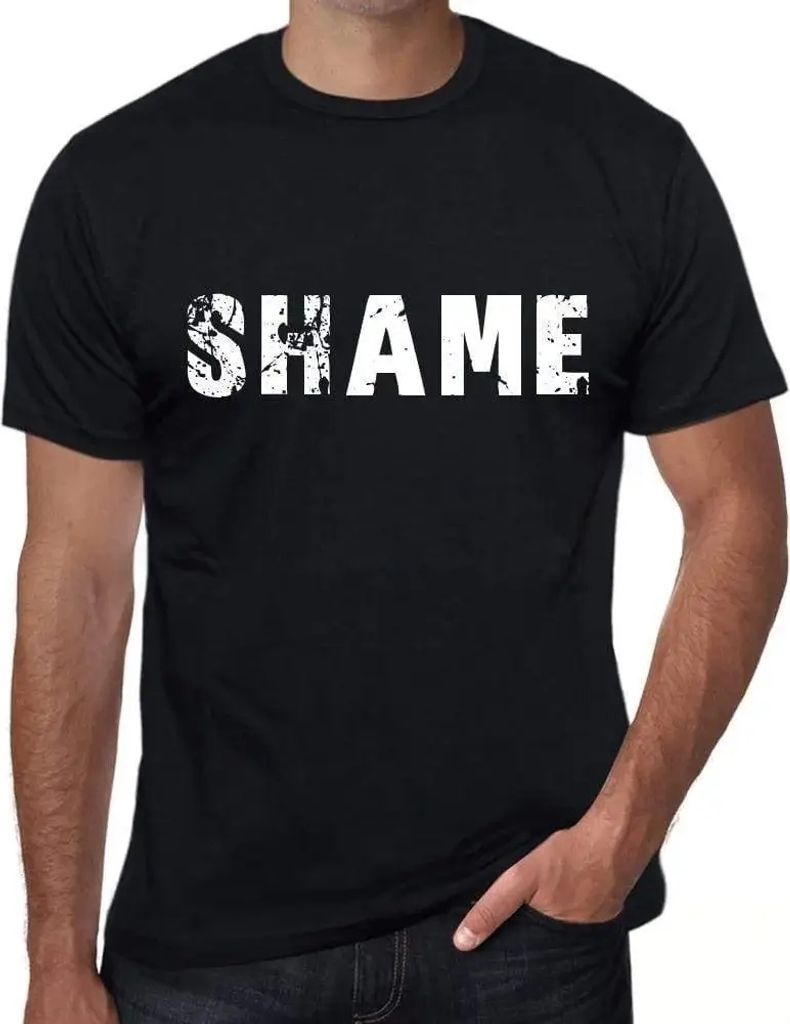 Herren Grafik T-Shirt Schande – Shame – Öko-Verantwortlich Vintage Jahrgang Kurzarm Lustige Druck Geburtstag Geschenk Mann