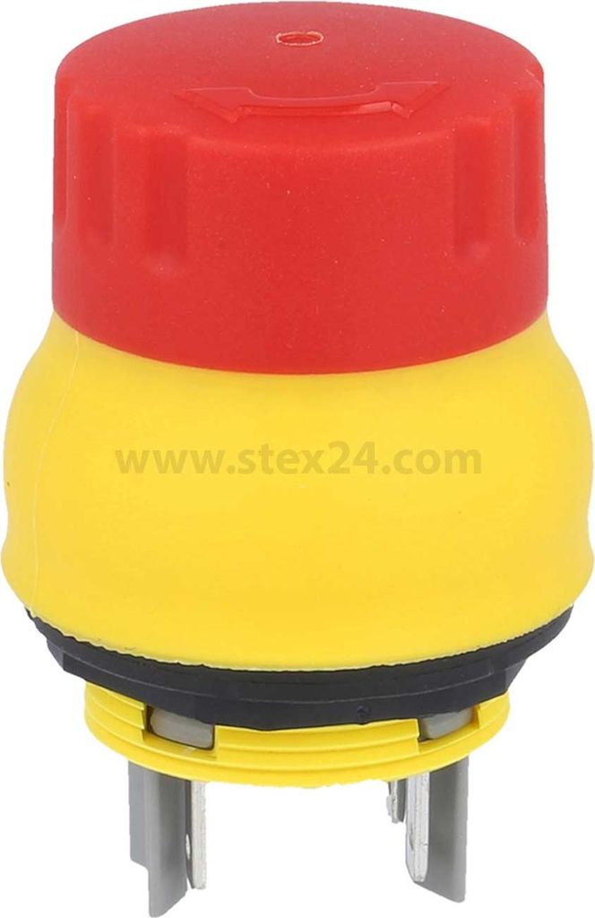 Georg Schlegel Not-Aus-Schalter / Not-Halt-Taster für Hygiene-Bereiche, 2Ö rund, SHORTRON Flachstecker 2,8mm x 0,8mm -