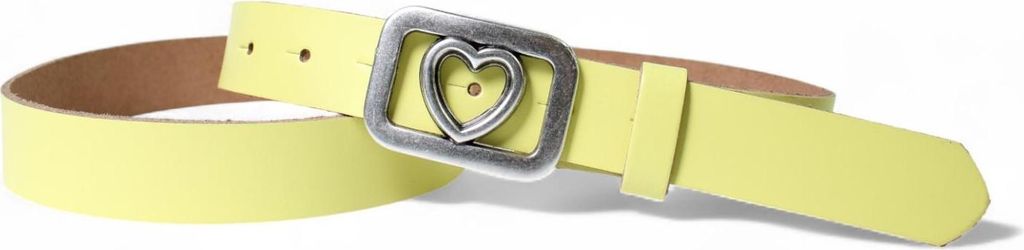 FRONHOFER süßer Damen Ledergürtel 3 cm, echt Leder, Herz Gürtelschnalle, silber