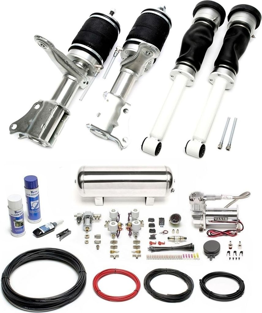 TA Technix Luftfahrwerk Kompressor Viair Airride silber für Audi 80/90 89 Coupe
