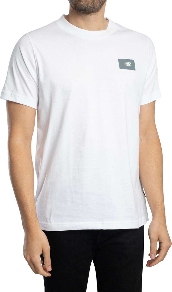 New Balance Box Logo T-Shirt, Weiß L