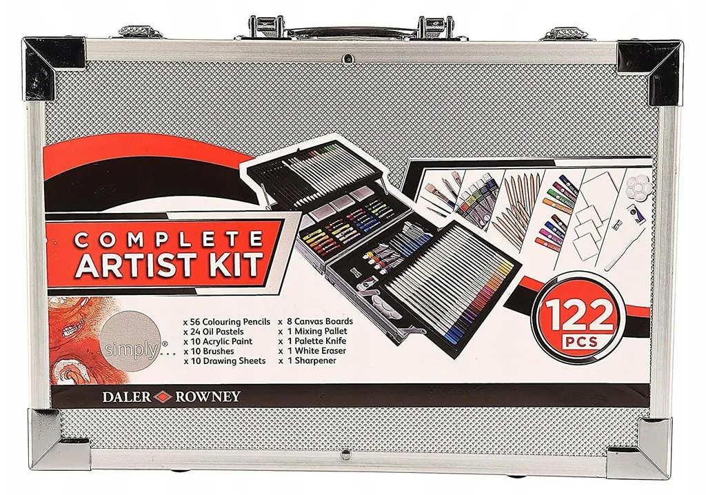 Coffret de Peinture Multi-Techniques 122 Pièces avec Rangement Rigide - 6