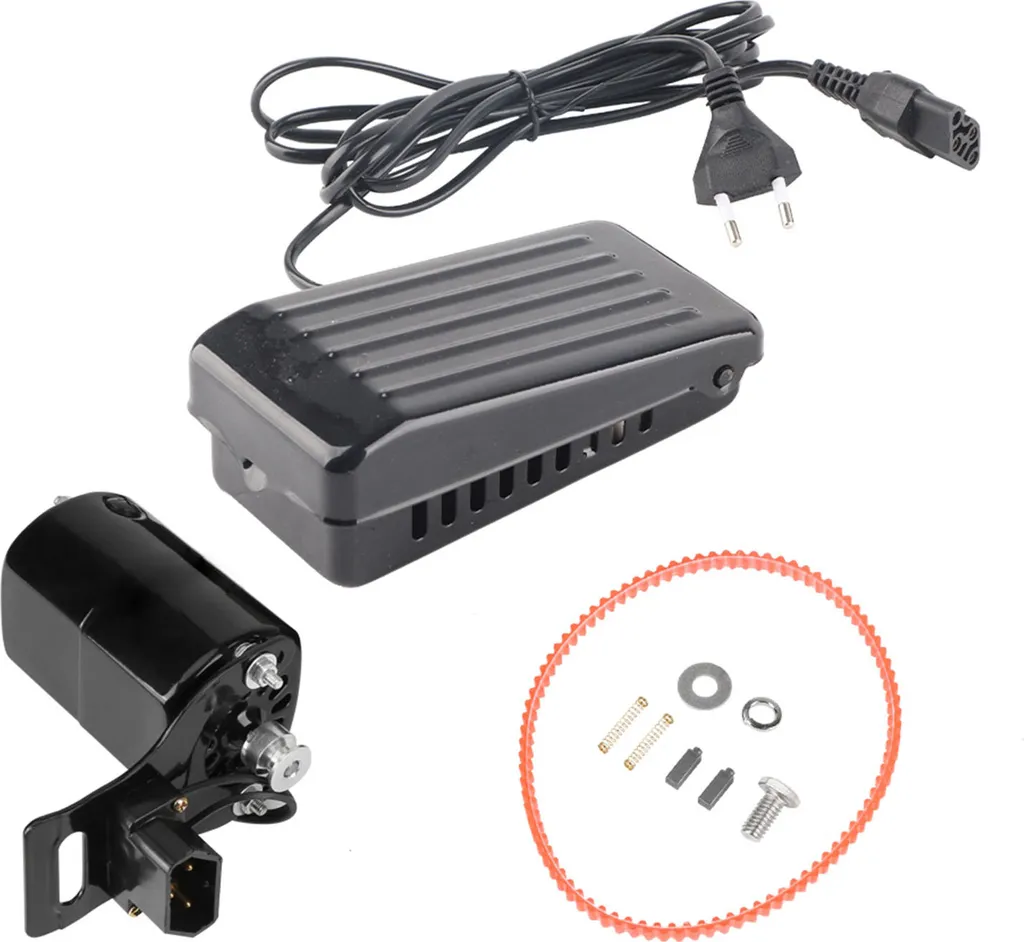 Kit moteur 180W haute performance pour machine à coudre et pédale noir