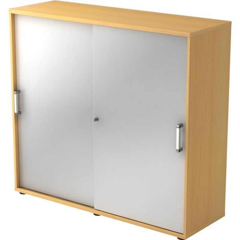 Schiebetürenschrank Serie 9 3OH BxTxH 120x40x110cm Griff CE Buche/Silber