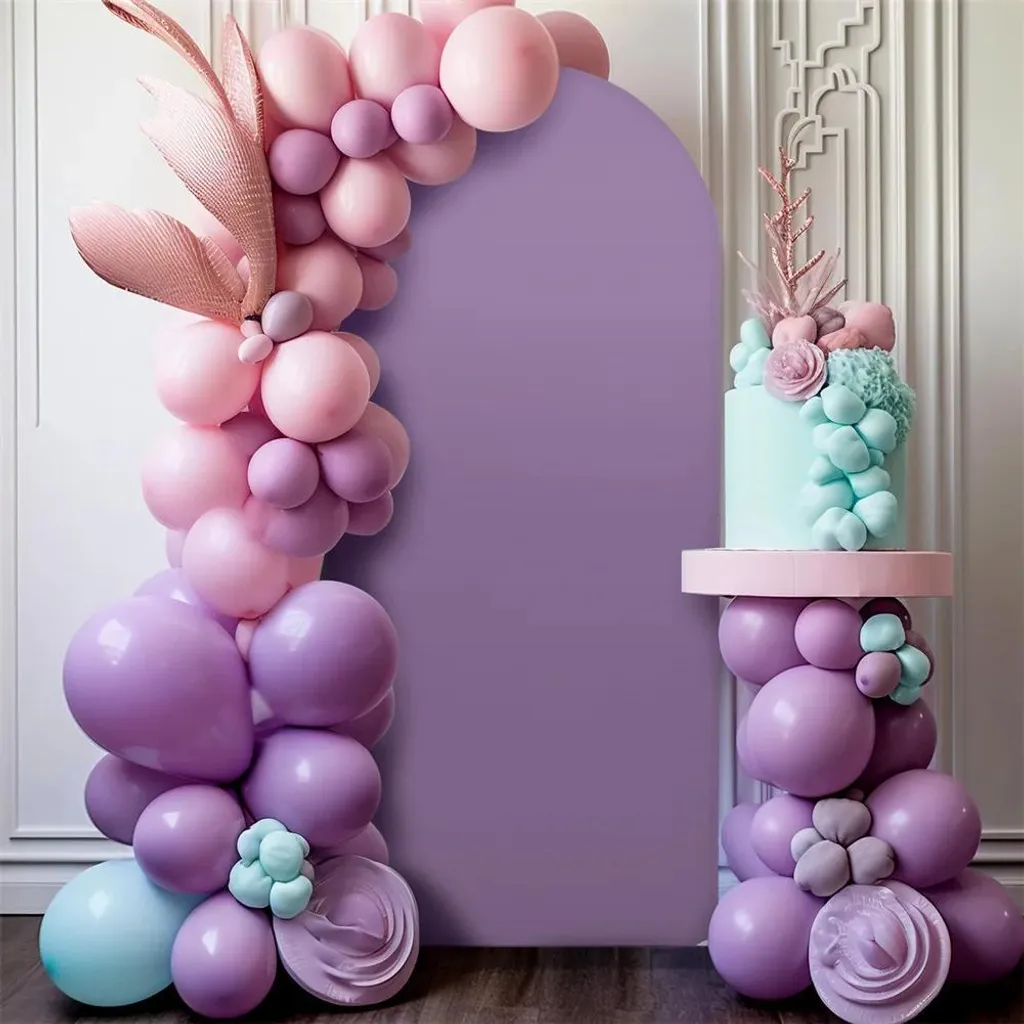 Housse de fond Chiara violette extensible 180cm tissu opaque de qualité - 2
