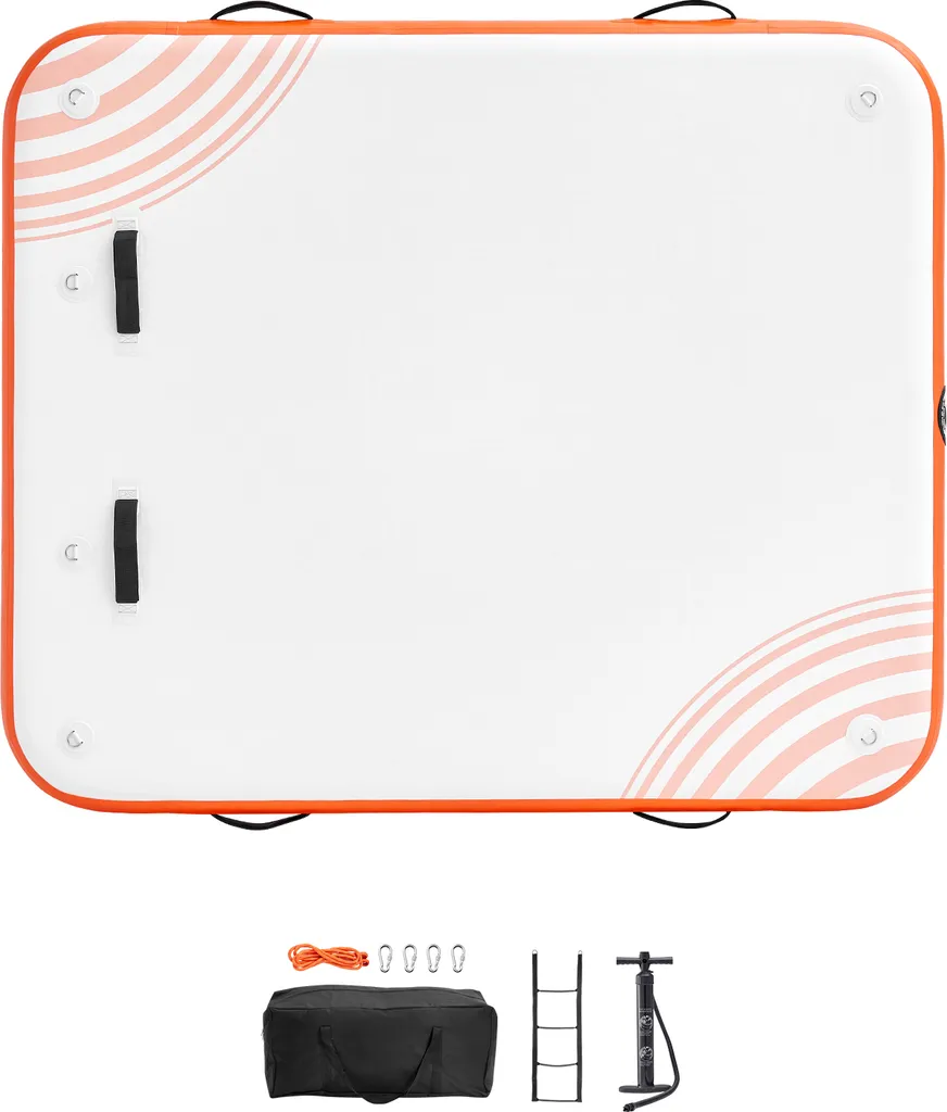 Dock flottant gonflable VEVOR 1,8x1,5m plate-forme de bain antidérapante