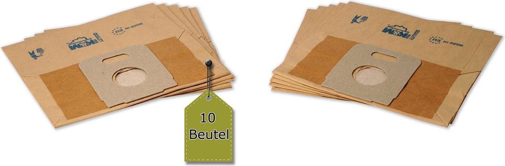 10 Staubsaugerbeutel passend für CLATRONIC BS 1400 IE