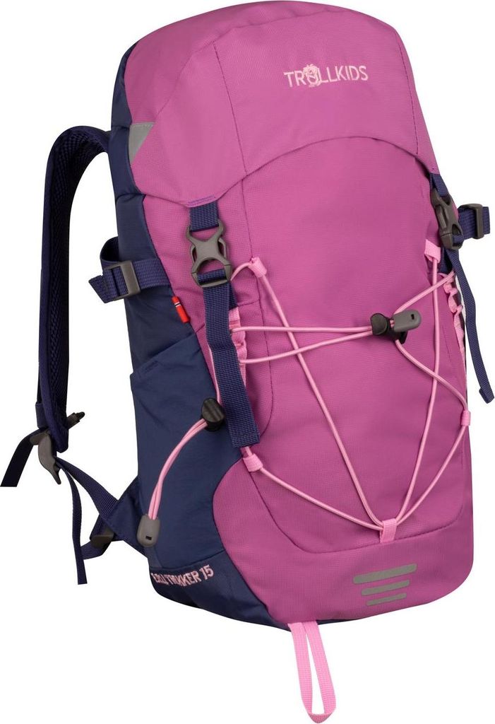 TROLLKIDS Fjell Trekker 15 Kinder Wanderrucksack mit herausnehmbarem Sitzpolster violett 15 L