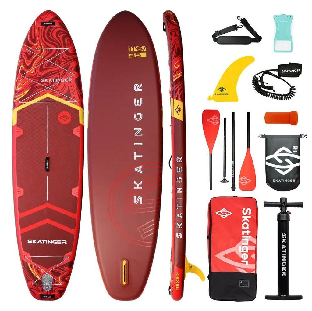 SUP SKATINGER Prana Magma Red 350x89x15 cm (11'6'') prkno Obrázek produktu 