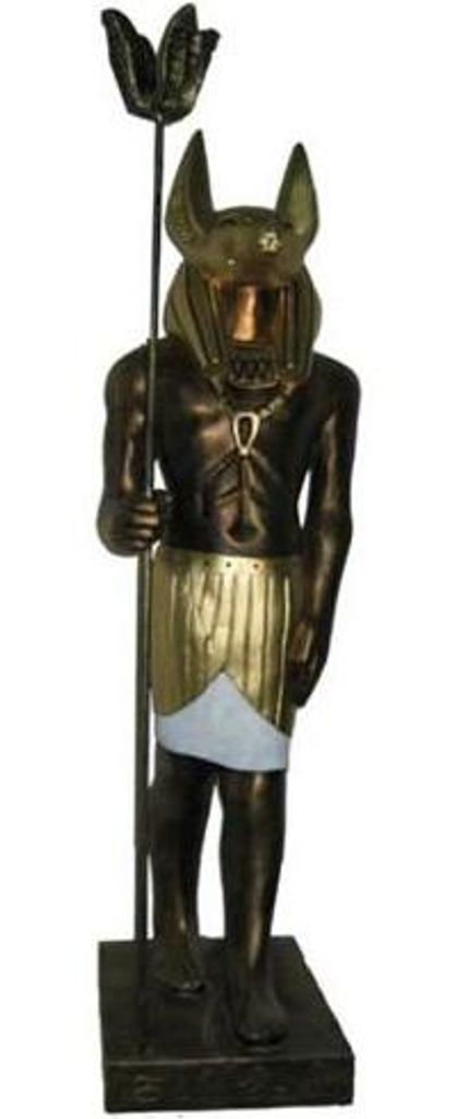 Ägyptische Figur Schakal Anubis aus Kunststoff Statuen god of death Höhe 135 cm