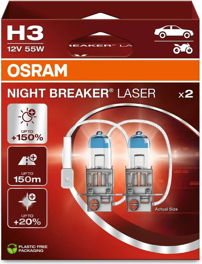 Fini l'éclairage faible : ampoules H3 OSRAM laser +150% pour voir plus loin