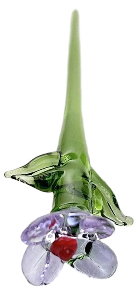 Handgefertigte Glasblumendekoration mit Stiel, mundgeblasene Mini-Blumenfigur, Tischvase, Dekoration für Wohnzimmer, Büro oder Zuhause