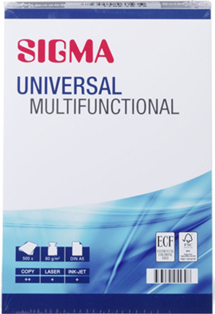 SIGMA DIN A5 Kopierpapier Universal Multifunctional 80 g/m² - 500 Blatt