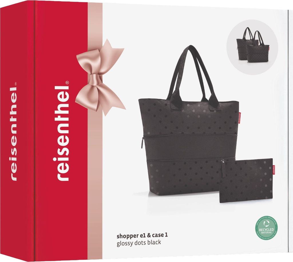 reisenthel shopper e1 glossy dots black Set2 Produktbild 