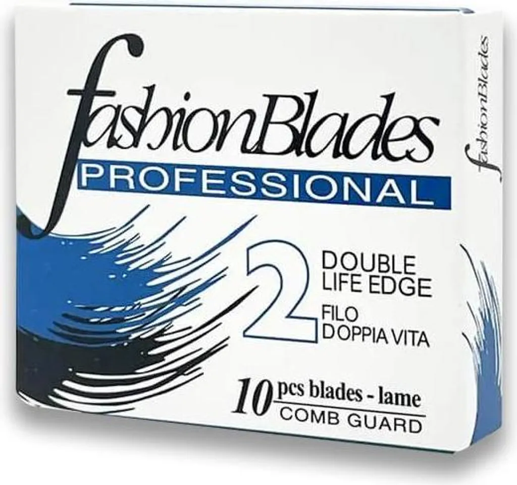 Rasoio ergonomico in acciaio inox con 10 lame di ricambio per capelli professionali Kiepe Ergos - 3
