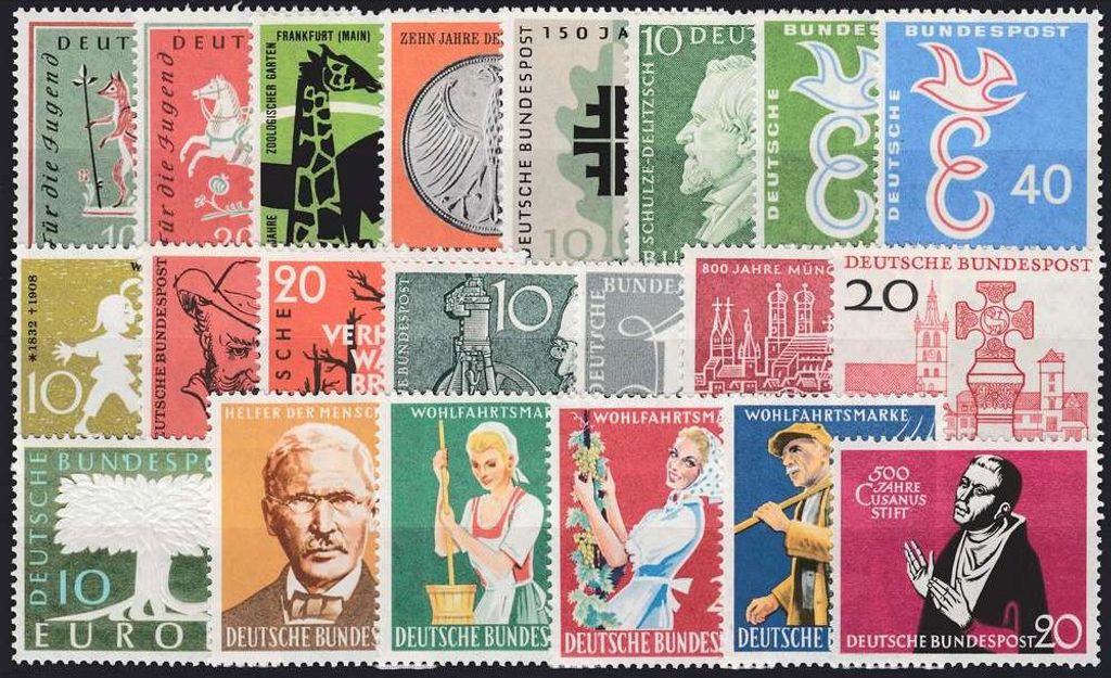 BRD Bund Jahrgang 1958 postfrisch ** komplett