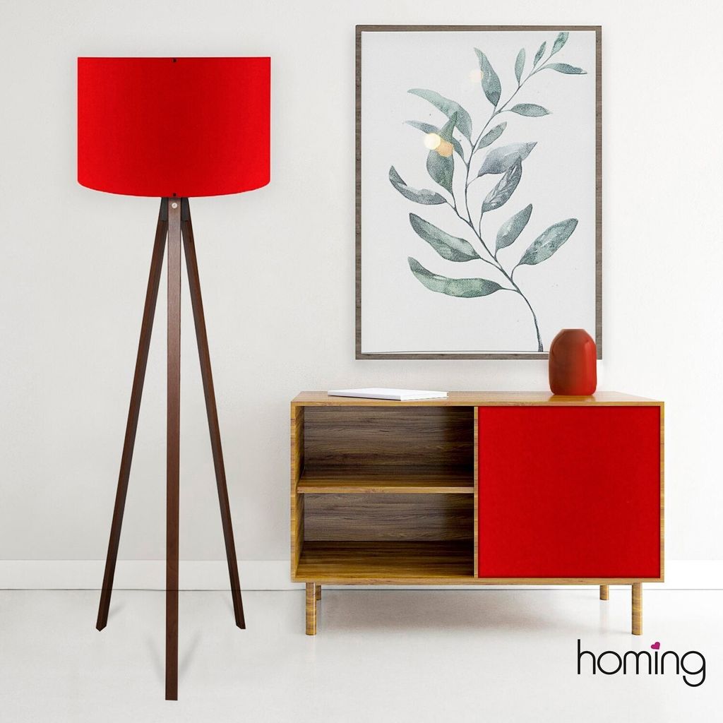 Opviq, AYD - 2214, Lampade da terra, rosso, MDF, 38 x 38 x Immagine del prodotto 