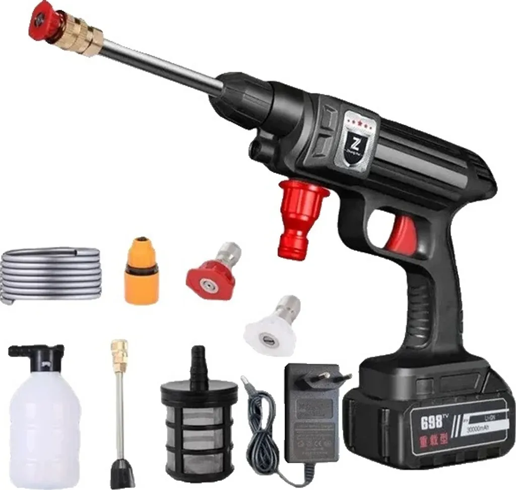 Idropulitrice Portatile Cordless 30000mAh | Alta Pressione per Auto