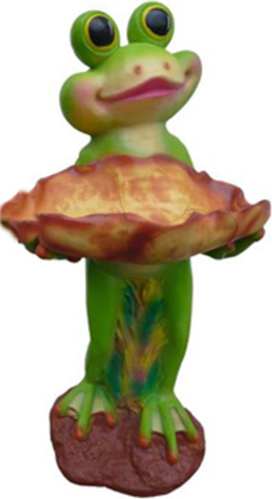 Modern Design Frosch Tier Garten aus 65 cm Dekoration Deko Skulptur Grün Neu