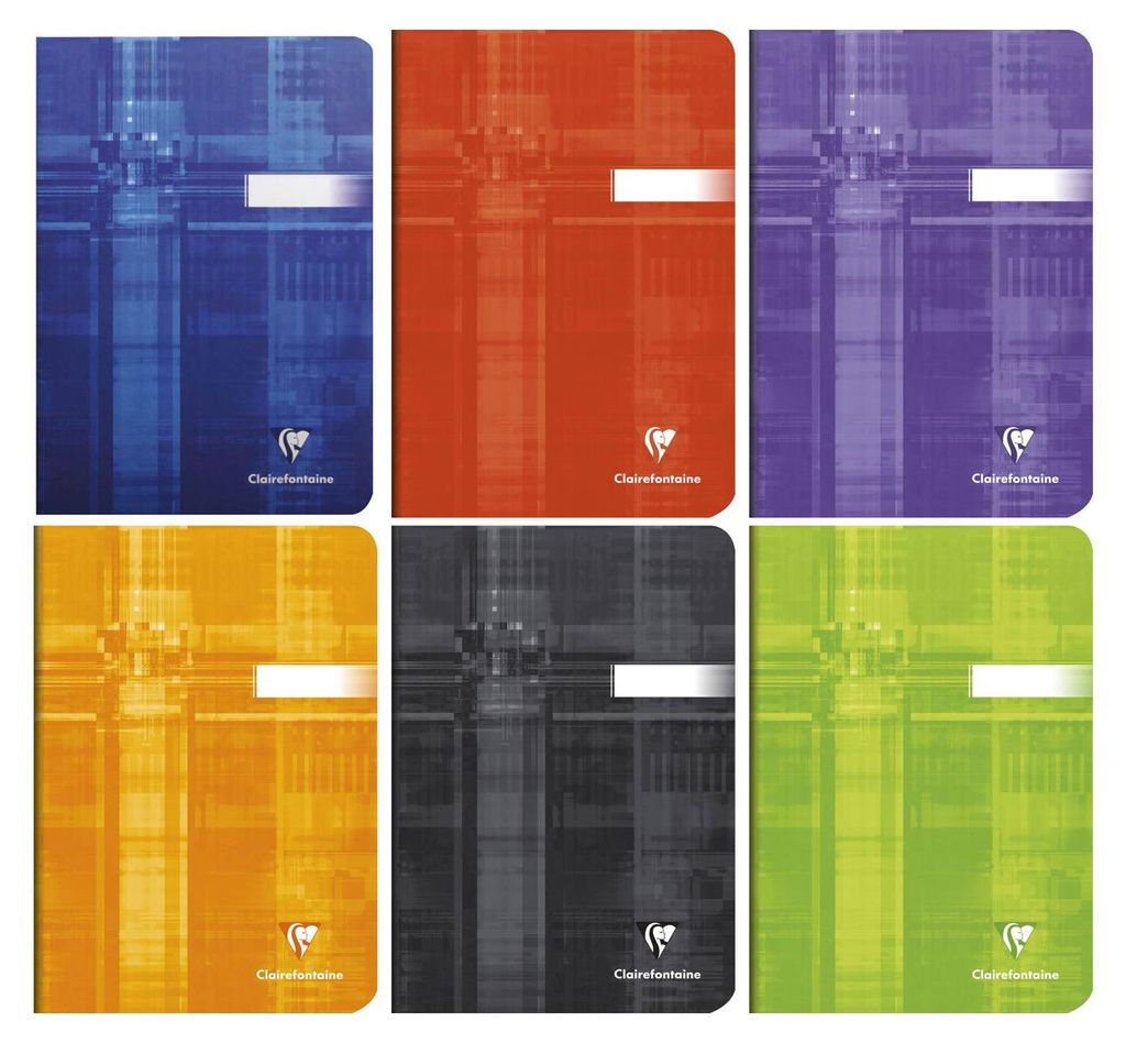 Clairefontaine 3680C, Muster, Gemischte Farben, A5, 90 g/m², Softcover, Universal