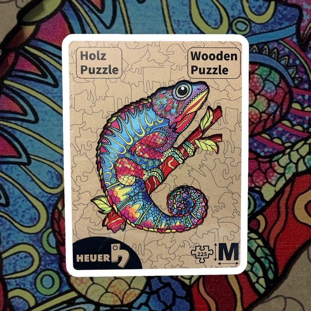 Creative-Art Wooden-Puzzle Holzpuzzle HEUER Motiv: Chameleon, 225 Teile M