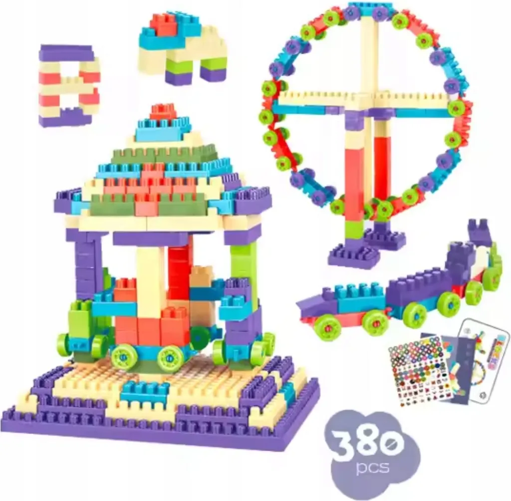 Jeu d'Assemblage de 380 Briques Colorées pour Apprendre en Jouant - 3