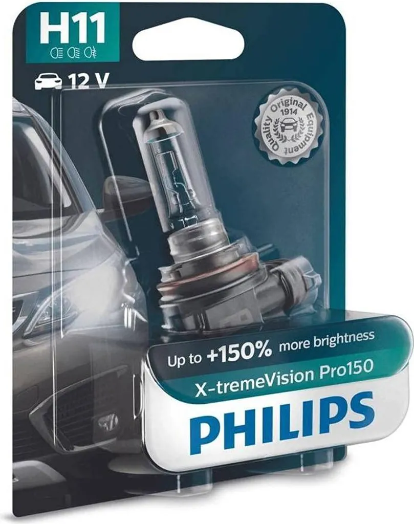 Lampadina Auto H11 Philips 12362XVPB1 - Alta Luminosità Pro150