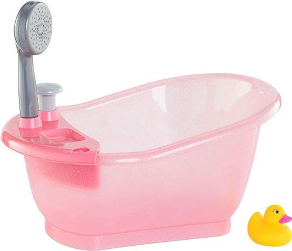 Corolle Puppenbad Badewanne rosa mit Dusche und Badeente Spielzeug