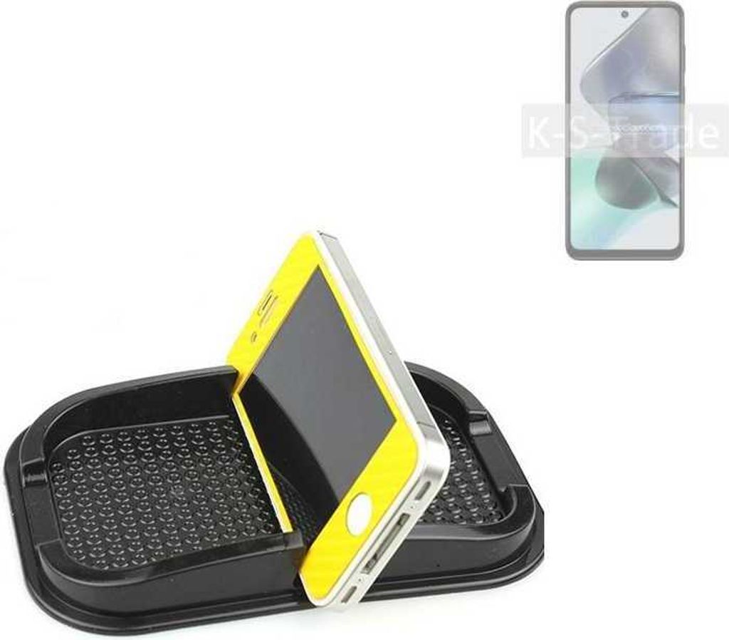 K-S-Trade Auto Anti Rutsch Matte Smartphone-Halter kompatibel mit Motorola Moto G23 Haft Pad Armaturenbrett Handy-Halterung Silikon