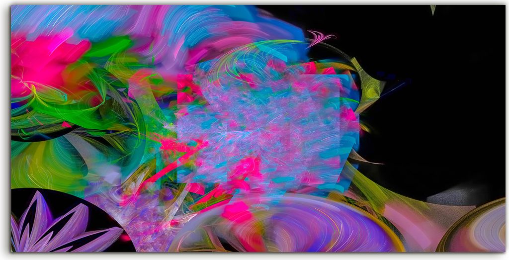 Coloray Spritzschutz aus Glas 120x60 Wandkunst Küchenrückwand abstraktes digitales Fantasie