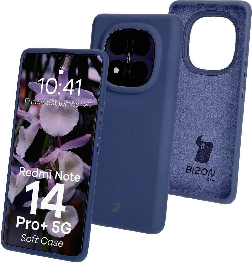 Bizon Soft Case Xiaomi Redmi Note 14 Pro Plus 5G dunkelblau
