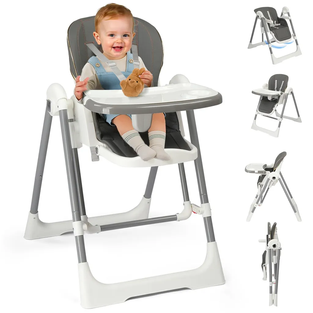 Chaise haute bébé inclinable pour soulager les reflux et faciliter le rangement