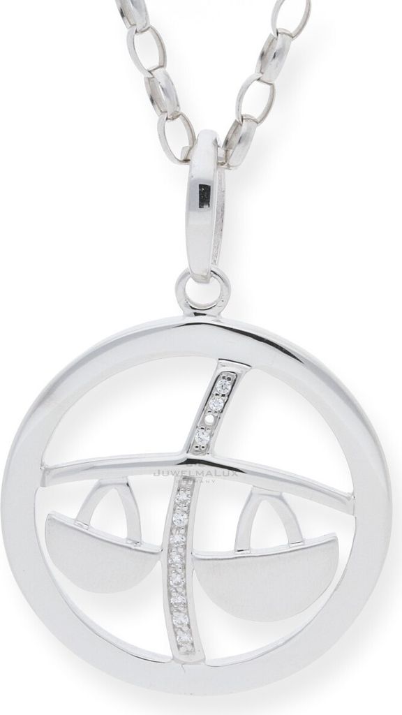 JuwelmaLux Anhänger Silber 925 Sternzeichen Waage mit Zirkonia JL20-02-0145