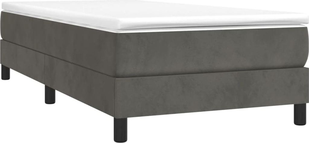 Cloris Designermöbel Boxspringbettgestell Dunkelgrau 80x200cm Samt - 2026Neu564319 - Klassische BettenJugendbett Tagesbett