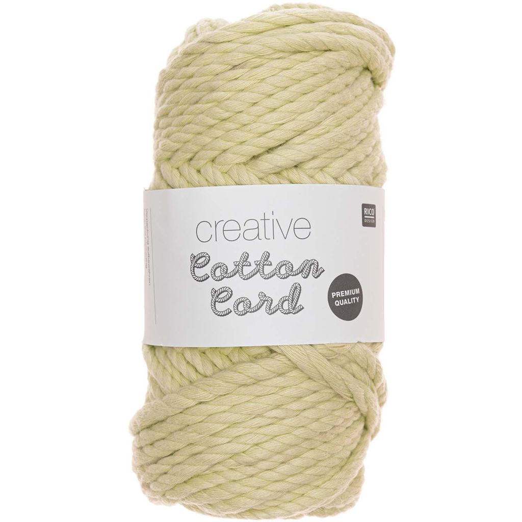 Rico Creative Baumwolle Cord, 25 m Pastell-Grün
